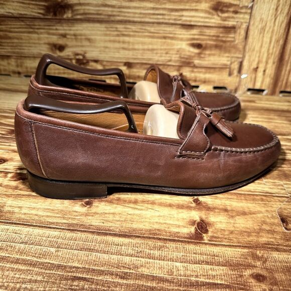 Allen Edmonds Loafers Shoes Sz 9 D Men Brown Urbino Made In Italy - Picture 3 of 7